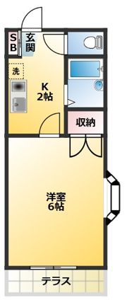 第2天貝コーポ（アマガイ）の間取り画像