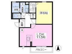 セジュール植原Fの間取り画像
