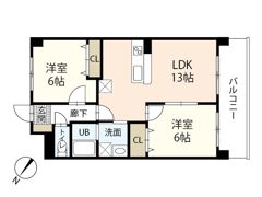 JRBハイツ高陽の間取り画像