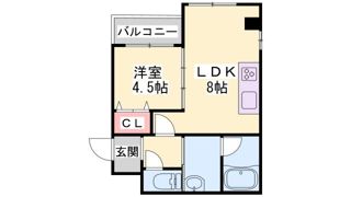 クレール西多聞通の間取り画像