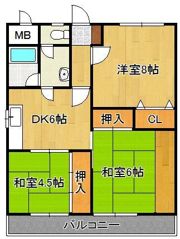 サンコスモス京良城の間取り画像