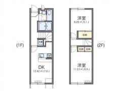 レオパレスプレミール鳥の木Ⅱの間取り画像
