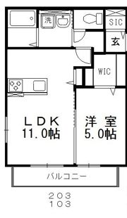 コーポアイビーⅡの間取り画像