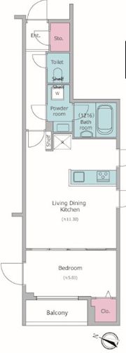 ドゥーエ梅屋敷の間取り画像