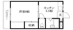 ハイツ岡田の間取り画像