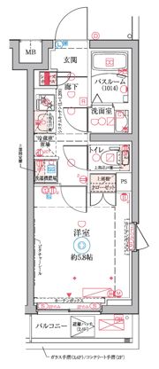 クレヴィスタ横浜大口の間取り画像