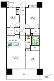 サンクレイドル高崎問屋町弐番館1302の間取り画像