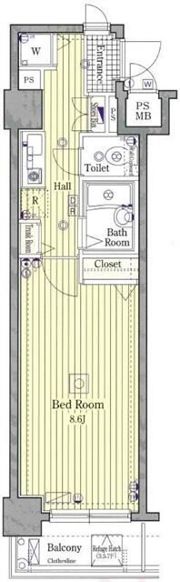 ガーラ銀座東の間取り画像