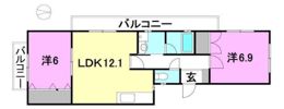 三愛ハイツの間取り画像