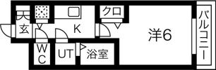 プレサンス梅田北ザ・ライブの間取り画像