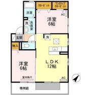 ルクプル B棟の間取り画像