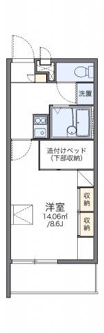 レオパレス若葉Bの間取り画像