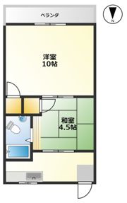 ニューハイツ青山の間取り画像