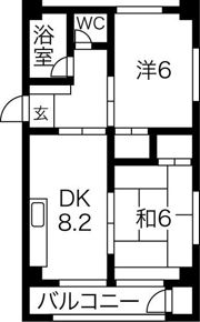 川原マンションの間取り画像