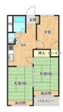 南千里第二コーポラスB棟の間取り画像