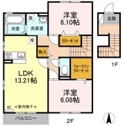 リベルテ Aの間取り画像