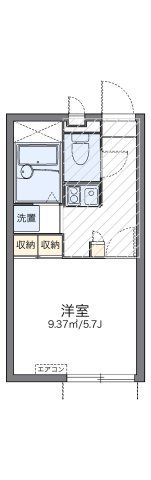 レオパレスハイツユーブライトの間取り画像