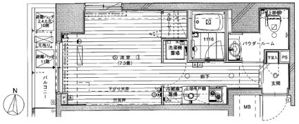 メインステージ錦糸町Ⅳの間取り画像
