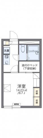 レオパレスリバーサイド桂木の間取り画像