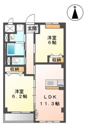 メルヴェイユ荒井の間取り画像