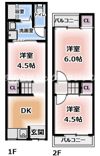 三ツ島5丁目テラスハウスの間取り画像