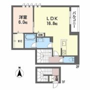 リバーサイド長岡2の間取り画像