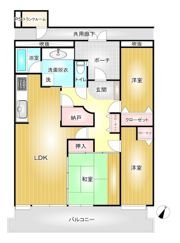 T-one MIYAHARA West Bの間取り画像