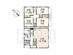 矢賀6丁目戸建1号棟（右側）の間取り画像