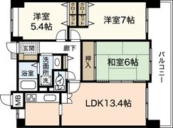 ロイヤルシャトー祇園の間取り画像