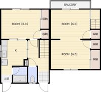 上天神町借家の間取り画像