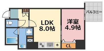 RISING MAISON 本町橋（旧名称：レオンコンフォート本町橋）の間取り画像