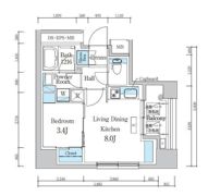 デュオフラッツ浅草蔵前の間取り画像