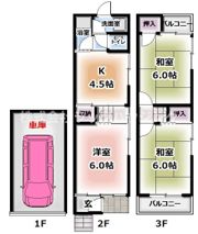 三ツ島貸家の間取り画像