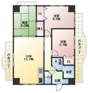 ALTA萱野浦ビューの間取り画像