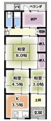 門真市寿町平屋の間取り画像