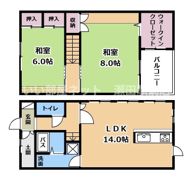 大津市西の庄前河邸貸家の間取り画像
