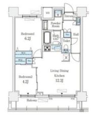 京町堀ビューアパートメントの間取り画像