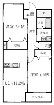 クラージュの間取り画像