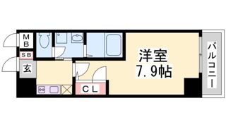 エスリード中山手・県庁前の間取り画像