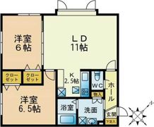 Vivace恵庭(ヴィバーチェえにわ)の間取り画像