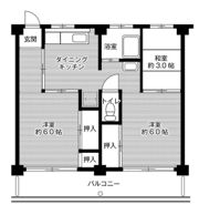 ビレッジハウス富木島5号棟の間取り画像