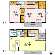 ナデシコ D棟の間取り画像