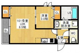 GRANDTIC COZY青崎の間取り画像