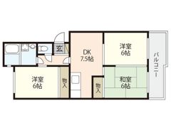 第1ビューハイツの間取り画像