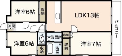 ハイネス鈴峰の間取り画像