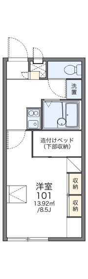 レオパレスプリマベーラの間取り画像