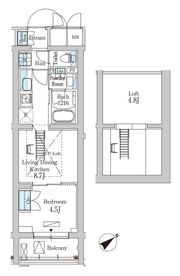 パークアクシス北千束MOCXIONの間取り画像