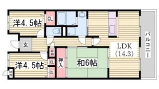 高倉山ハイツの間取り画像