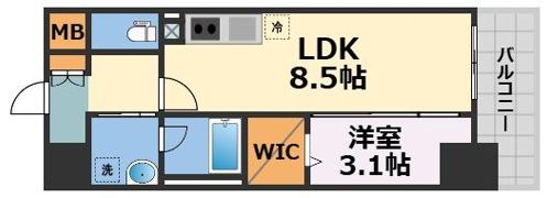 Alivis九条の間取り画像