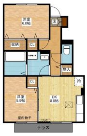 ヴェルジェ平間の間取り画像